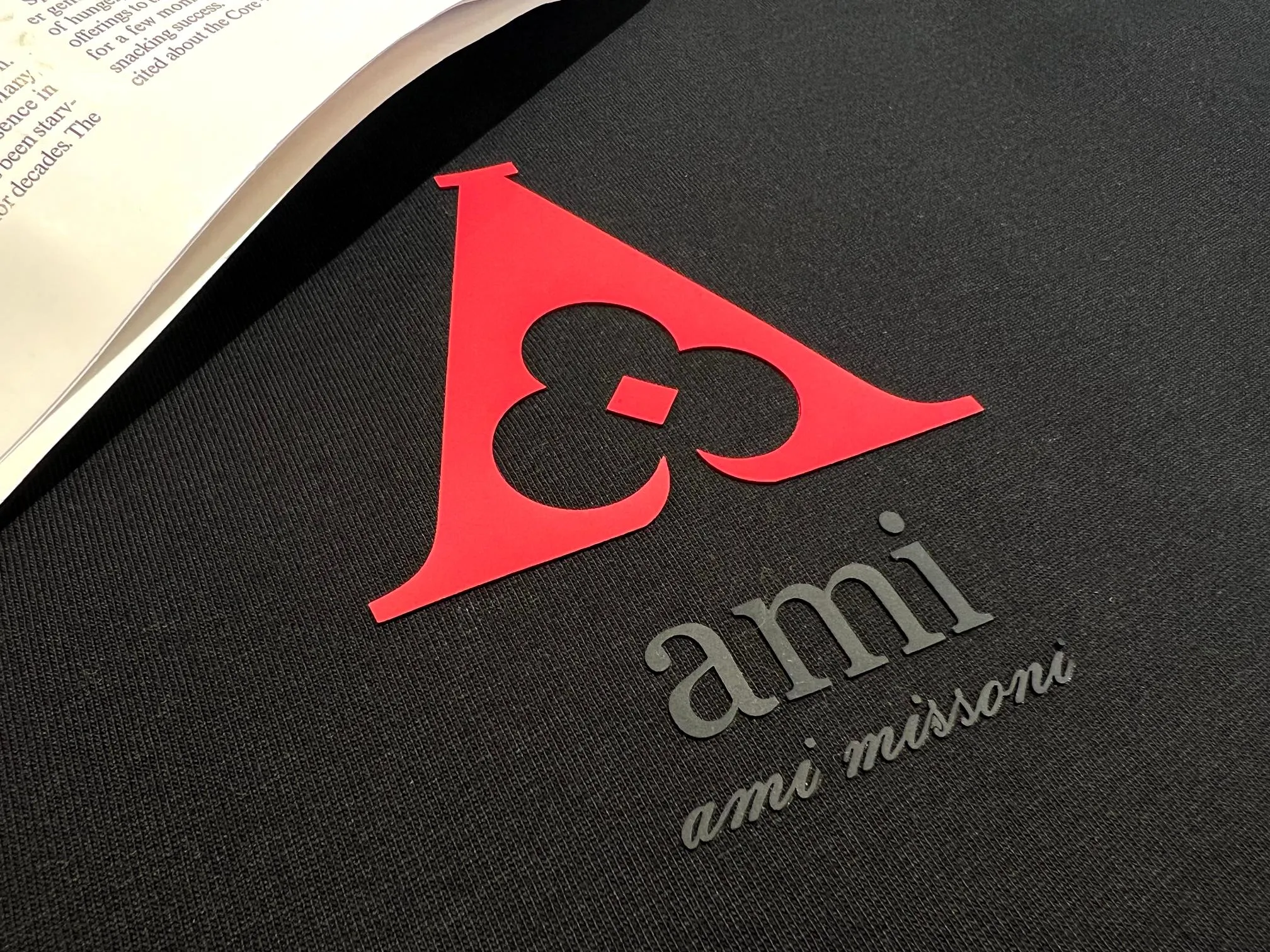 2026 spring and summer pure cotton 270g double yarn plain short-sleeved logo: AMI Process: silicone Color: black/white/iron gray Sizes: XS~L
